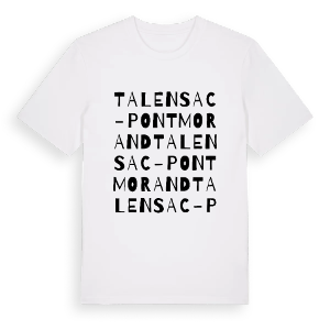 Talensac - Pont Morand ordlek t-shirt – ekologisk bomull t-shirt från Pinshirt