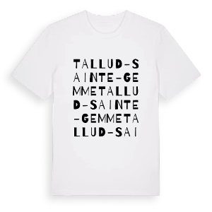 Tallud-Sainte-Gemme ordlek t-shirt – ekologisk bomull t-shirt från Pinshirt