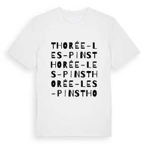 Thorée-les-Pins ordlek t-shirt – ekologisk bomull t-shirt från Pinshirt