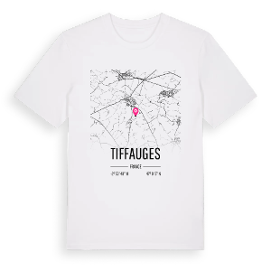 Tiffauges karta t-shirt – ekologisk bomull t-shirt från Pinshirt