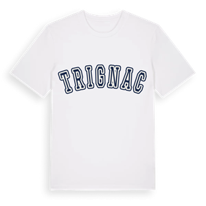 Trignac college t-shirt – ekologisk bomull t-shirt från Pinshirt