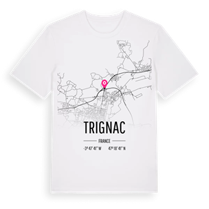 Trignac karta t-shirt – ekologisk bomull t-shirt från Pinshirt