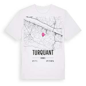 Turquant karta t-shirt – ekologisk bomull t-shirt från Pinshirt
