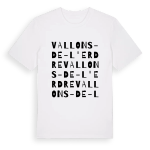 Vallons-de-l'Erdre ordlek t-shirt – ekologisk bomull t-shirt från Pinshirt