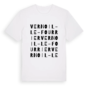 Vernoil-le-Fourrier ordlek t-shirt – ekologisk bomull t-shirt från Pinshirt