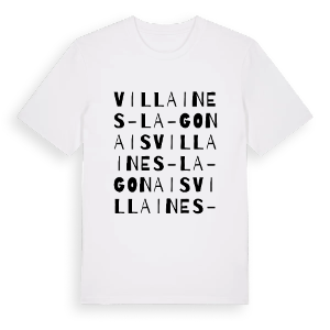 Villaines-la-Gonais ordlek t-shirt – ekologisk bomull t-shirt från PinShirt