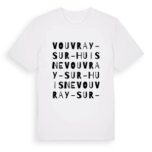 Vouvray-sur-Huisne ordlek t-shirt – ekologisk bomull t-shirt från Pinshirt