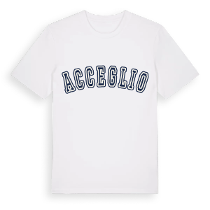 Acceglio college t-shirt – ekologisk bomull t-shirt från Pinshirt