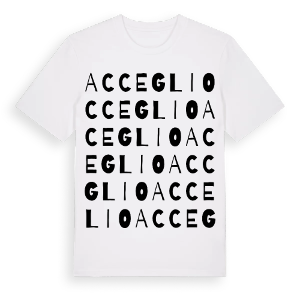 Acceglio ordlek t-shirt – ekologisk bomull t-shirt från Pinshirt