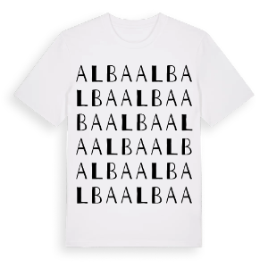 Alba ordlek t-shirt – ekologisk bomull t-shirt från Pinshirt