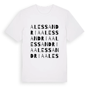 Alessandria ordlek t-shirt – ekologisk bomull t-shirt från Pinshirt