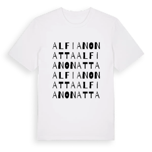 Alfiano Natta ordlek t-shirt – ekologisk bomull t-shirt från Pinshirt