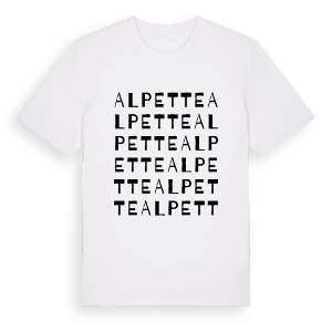 Alpette ordlek t-shirt – ekologisk bomull t-shirt från Pinshirt