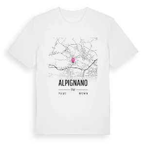 Alpignano karta t-shirt – ekologisk bomull t-shirt från Pinshirt