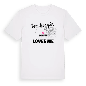Någon i Angrogna älskar mig t-shirt – ekologisk bomull t-shirt från Pinshirt