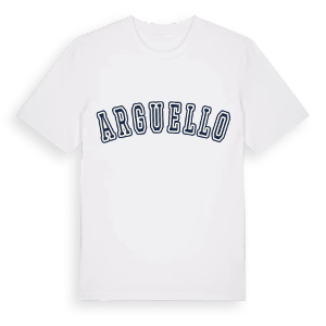 Arguello college t-shirt – ekologisk bomull t-shirt från Pinshirt