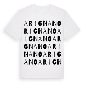 Arignano ordlek t-shirt – ekologisk bomull t-shirt från Pinshirt