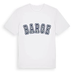Barge college t-shirt – ekologisk bomull t-shirt från Pinshirt
