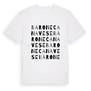 Barone Canavese ordlek t-shirt – ekologisk bomull t-shirt från Pinshirt