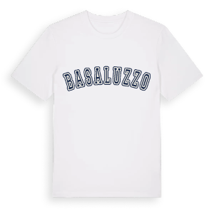 Basaluzzo college t-shirt – ekologisk bomull t-shirt från Pinshirt