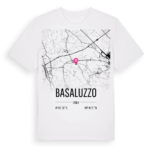 Basaluzzo karta t-shirt – ekologisk bomull t-shirt från Pinshirt