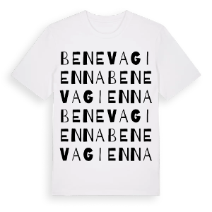 Bene Vagienna ordlek t-shirt – ekologisk bomull t-shirt från Pinshirt
