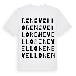 Benevello ordlek t-shirt – ekologisk bomull t-shirt från Pinshirt