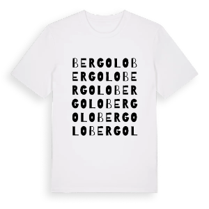 Bergolo ordlek t-shirt – ekologisk bomull t-shirt från Pinshirt