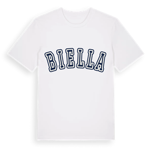 Biella college t-shirt – ekologisk bomull t-shirt från Pinshirt