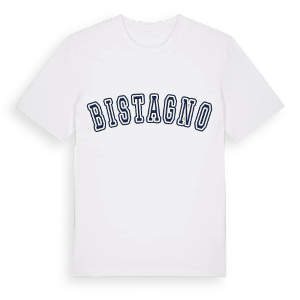 Bistagno college t-shirt – ekologisk bomull t-shirt från Pinshirt