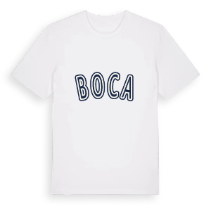 Boca college t-shirt – ekologisk bomull t-shirt från Pinshirt