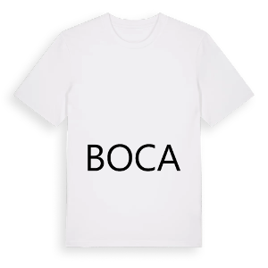 Jag älskar Boca t-shirt stort tryck – ekologisk bomull t-shirt från Pinshirt