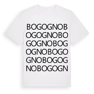 Bogogno ordlek t-shirt – ekologisk bomull t-shirt från Pinshirt