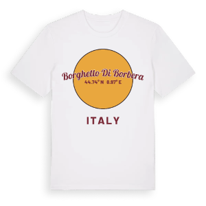 Borghetto di Borbera cirkel t-shirt – ekologisk bomull t-shirt från Pinshirt