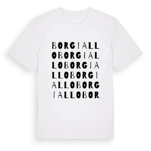 Borgiallo ordlek t-shirt – ekologisk bomull t-shirt från Pinshirt