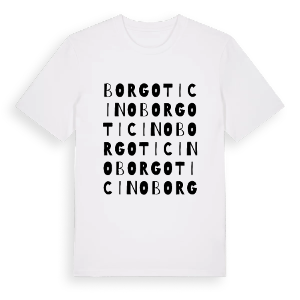 Borgo Ticino ordlek t-shirt – ekologisk bomull t-shirt från Pinshirt