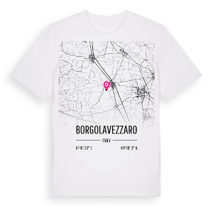 Borgolavezzaro karta t-shirt – ekologisk bomull t-shirt från Pinshirt