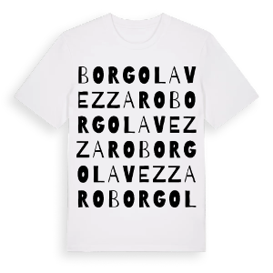 Borgolavezzaro ordlek t-shirt – ekologisk bomull t-shirt från Pinshirt