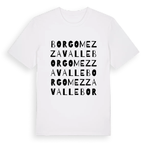 Borgomezzavalle ordlek t-shirt – ekologisk bomull t-shirt från Pinshirt