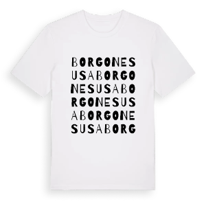 Borgone Susa ordlek t-shirt – ekologisk bomull t-shirt från Pinshirt