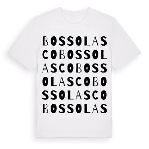 Bossolasco ordlek t-shirt – ekologisk bomull t-shirt från Pinshirt