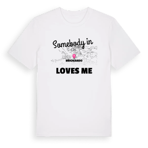 Någon i Bricherasio älskar mig t-shirt – ekologisk bomull t-shirt från Pinshirt