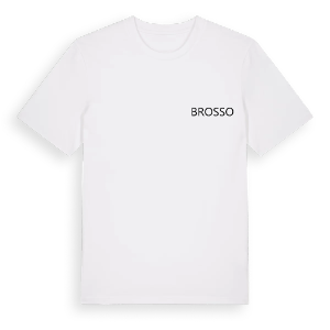 Jag älskar Brosso t-shirt litet tryck – ekologisk bomull t-shirt från Pinshirt
