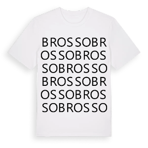 Brosso ordlek t-shirt – ekologisk bomull t-shirt från Pinshirt