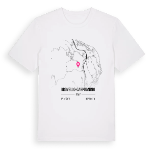 Brovello-Carpugnino karta t-shirt – ekologisk bomull t-shirt från Pinshirt