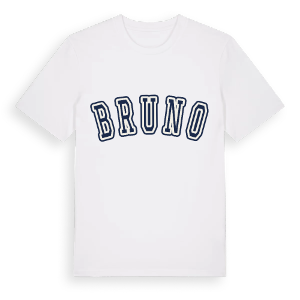 Bruno college t-shirt – ekologisk bomull t-shirt från Pinshirt