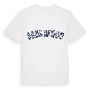 Brusnengo college t-shirt – ekologisk bomull t-shirt från Pinshirt