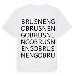 Brusnengo ordlek t-shirt – ekologisk bomull t-shirt från Pinshirt
