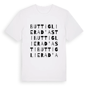 Buttigliera d'Asti ordlek t-shirt – ekologisk bomull t-shirt från Pinshirt