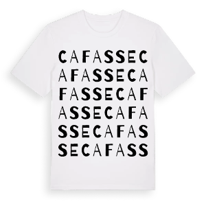 Cafasse ordlek t-shirt – ekologisk bomull t-shirt från Pinshirt